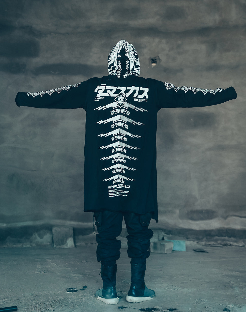 Sim507 Cyber Alien Trench Coat