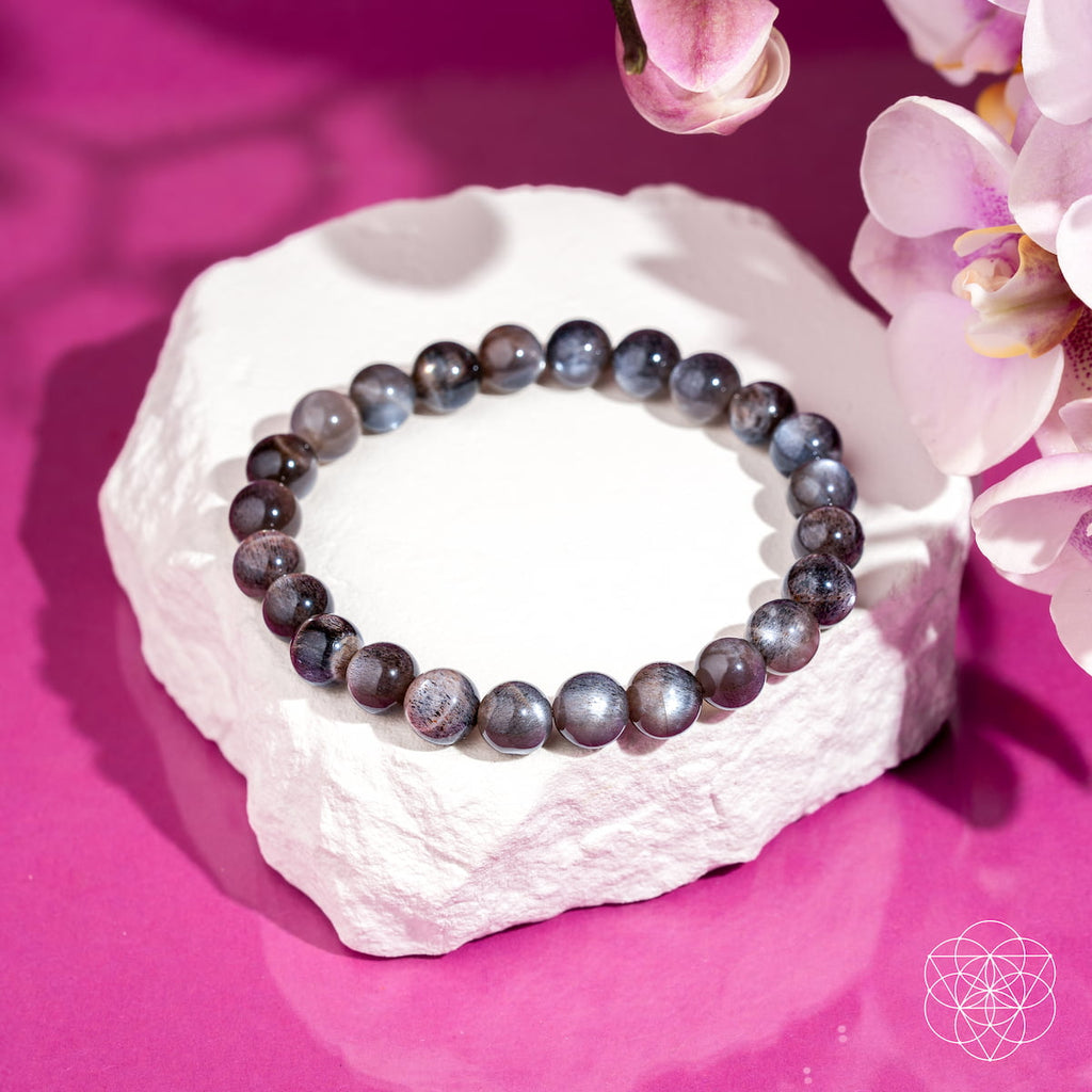 The Empath’s Cord Cutter – Black Moonstone Bracelet