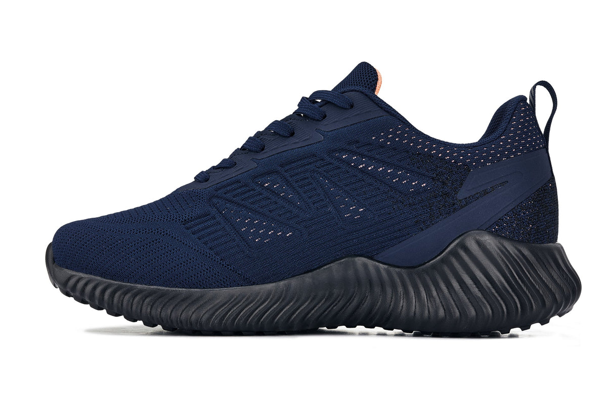 CALTO - Q222 - 2.6 Inches Taller (Navy/Coral) - Lightweight Sporty Sneakers