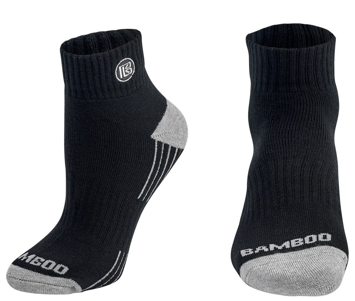 Premium Bamboo Rayon Quarter High Crew Socks