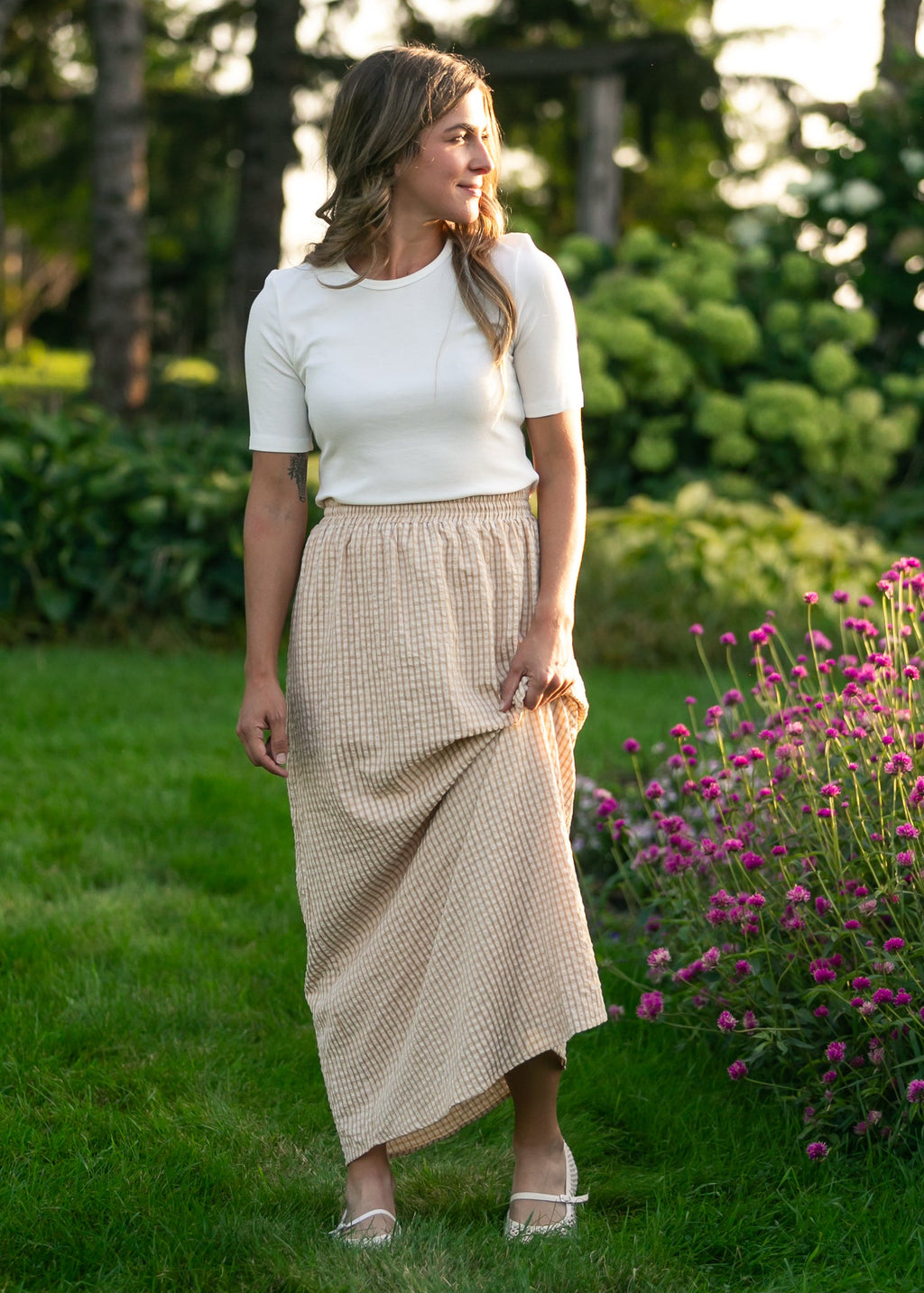 Rayne Modern Gingham Maxi Skirt