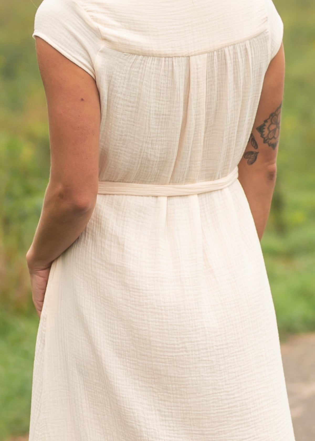 Willow Blush Pink Cotton Gauze Midi Dress